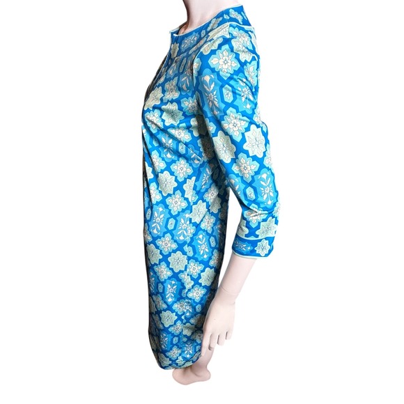 Gretchen Scott Split Neck Jersey Dress Haveli Turquoise XS - Picture 7 of 15